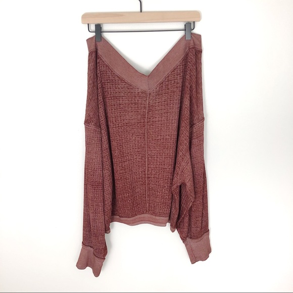 SOLD Free People South Side Thermal in Cinnamon - Picture 6 of 7